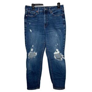 Old Navy High-Waisted O.G. Straight Ripped Ankle Jeans Sz 10‎